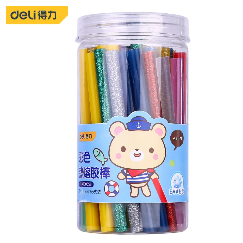 Deli DL390055B Стержни горячего клея 7×100mm×55PCS Цветные