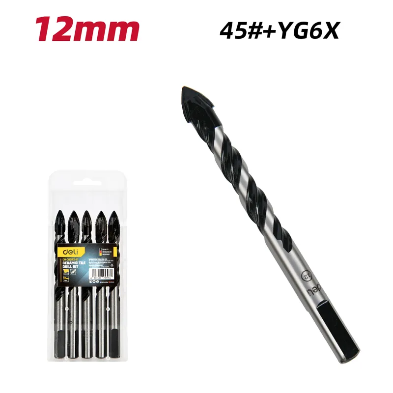 Deli EDH-CBZ012-E1 Сверло по керамической плитке 12mm черное