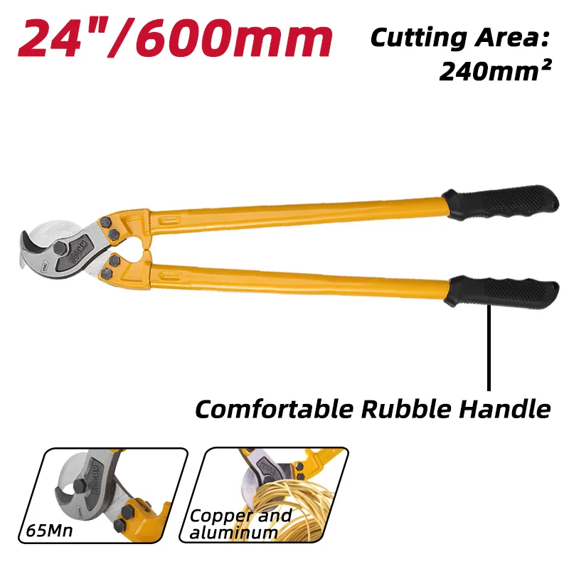 Deli EDL60024 Кусачки для кабеля 24" желтые