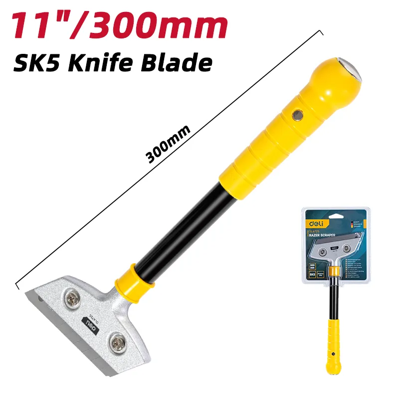 Deli EDL4725 Металлический скребок 300mm желтый