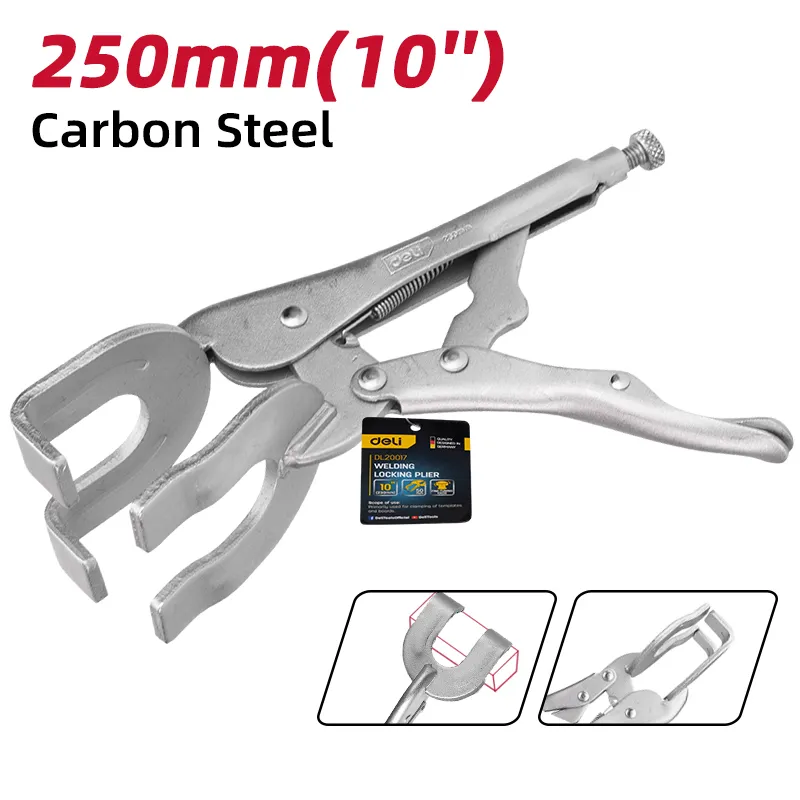 Deli EDL20017 Сварочные фиксирующие плоскогубцы 10" Silver