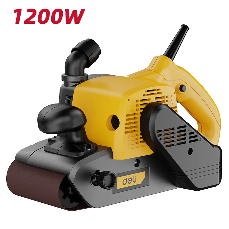 Deli EDC096 Ленточная шлифовальная машина 1200W Yellow