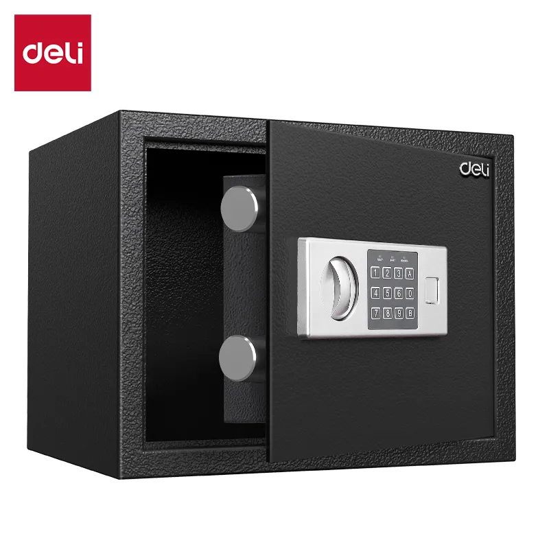 Deli T523 Цифровой сейф Размер(см):30*38*30;Толщина двери/корпуса:3/1.2mm; Черный