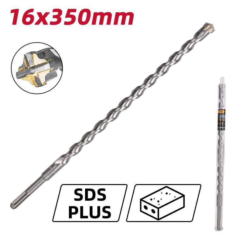 Deli EDH-YCZ35016-E1 Перфоратор X-Tip SDS Plus 16x350mm серебристый