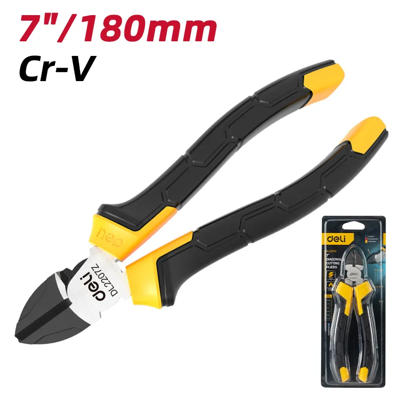 Deli EDL2207Z Кусачки диагональные 7" Желтые