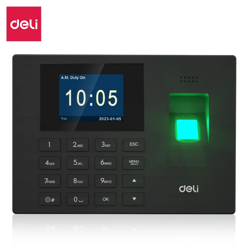 Deli S151 Машина учета посещаемости с отпечатком пальца; Емкость отпечатков: 1500; Черный