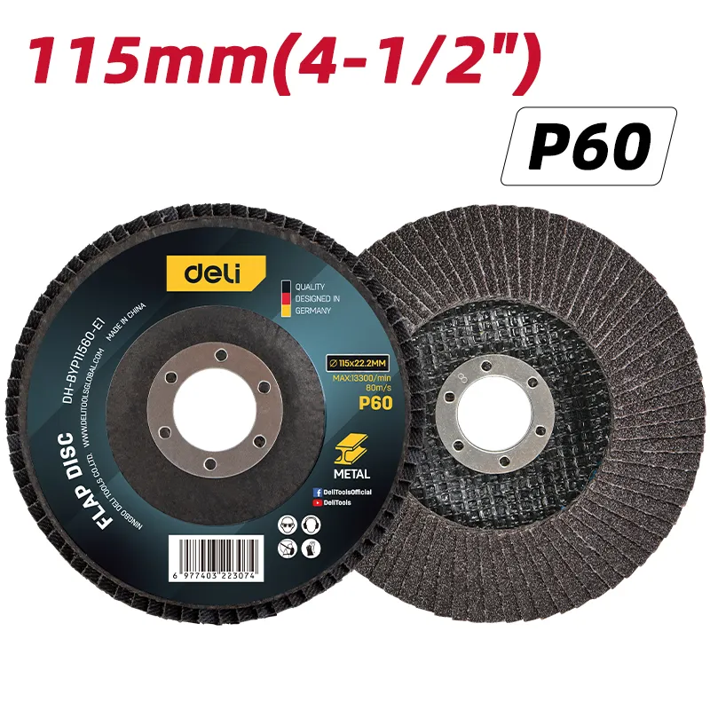 Deli EDH-BYP11560-E1 Лепестковый круг 115mm P60 коричневый