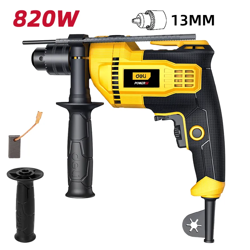 Deli DL-CZ13-E6 Ударная дрель 820W 13mm BS Yellow