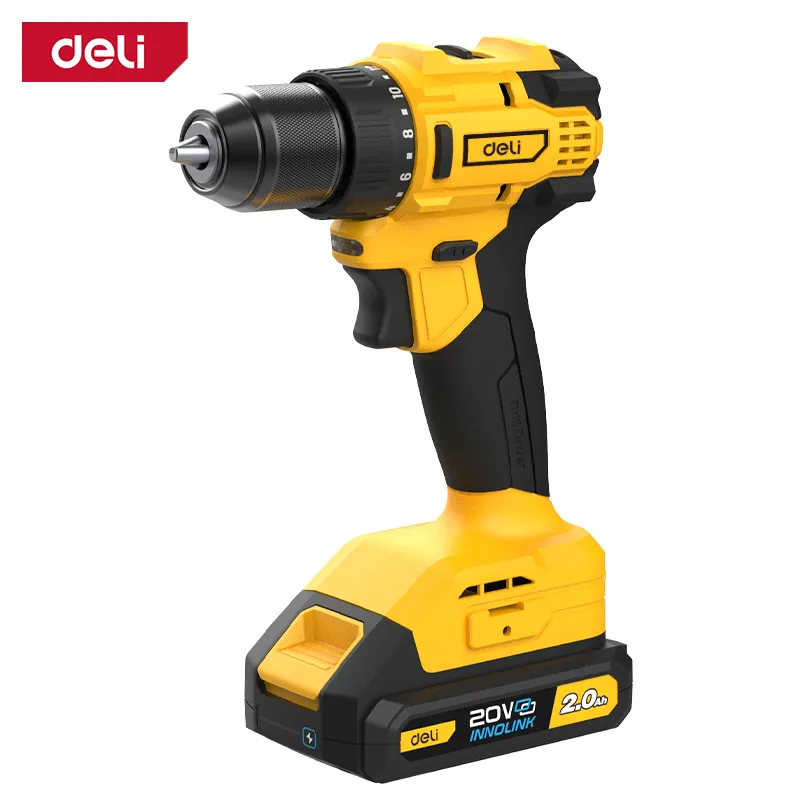 Deli EDC120 Аккумуляторная дрель Lithium-Ion 20V 50N.m Yellow