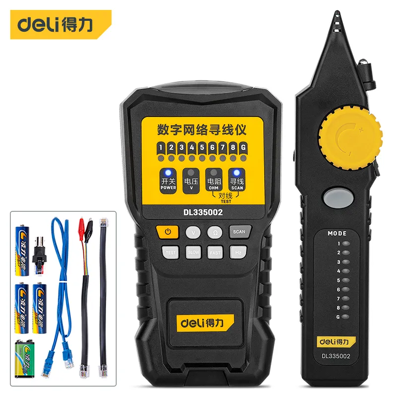 Deli DL335002 Тестеры сети Rj45+Rj11 красные