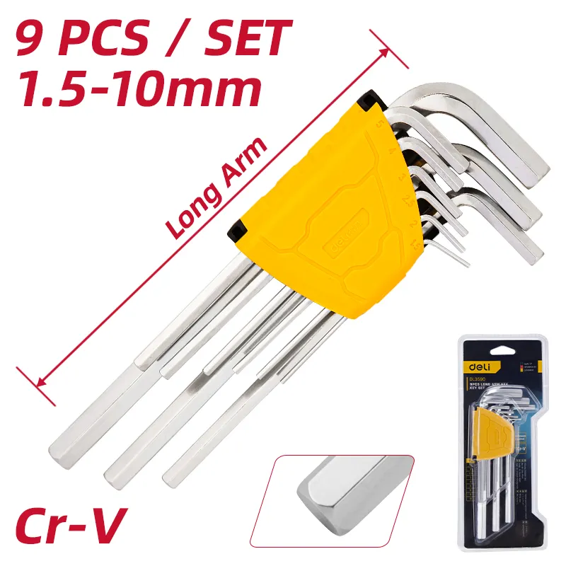 Deli EDL3590 Шестигранный ключ 1.5-10mm Жёлтый