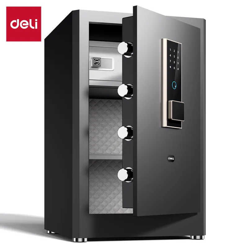 Deli T596 Сейф с отпечатком пальца и цифровой блокировкой Black