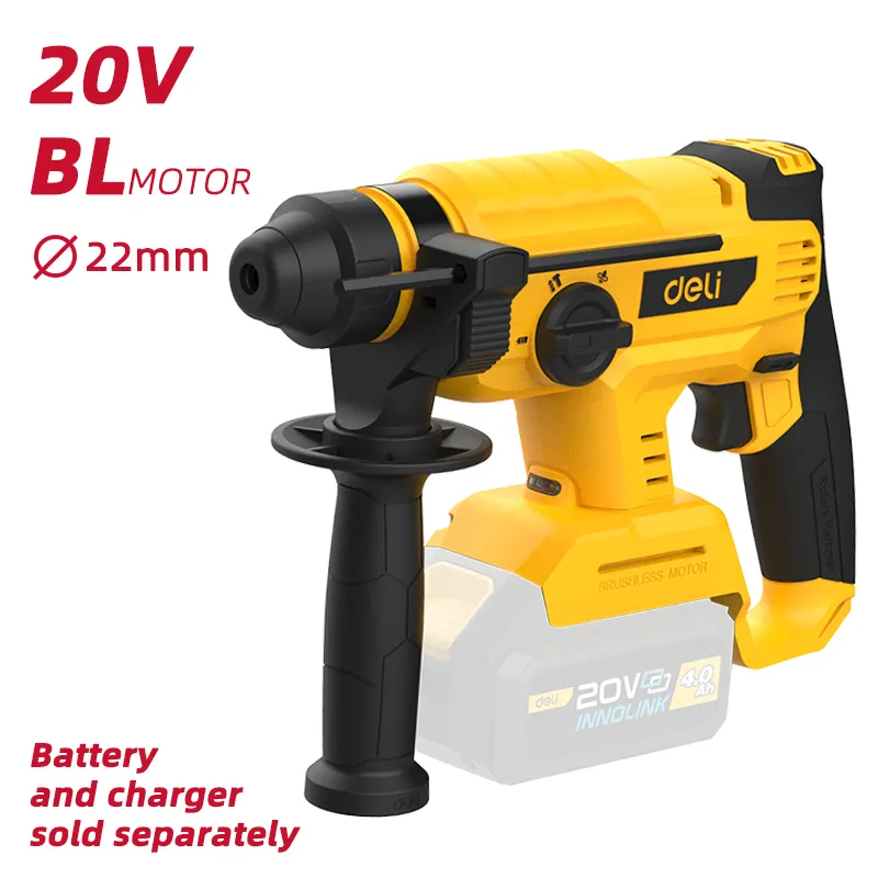 Deli EDC300Z Литий-ионный ротационный молоток 20V 22mm желтый