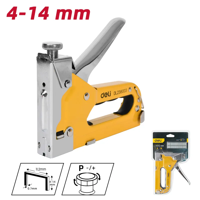 Deli EDL238003 Степлер 4-14mm Желтый