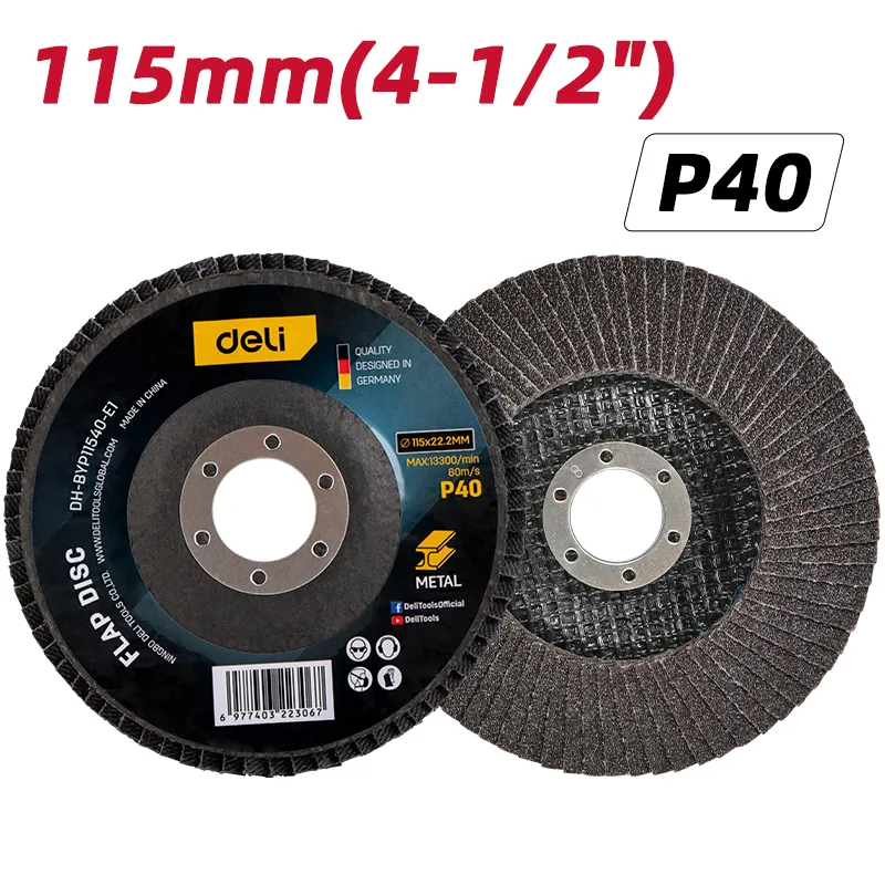 Deli EDH-BYP11540-E1 Лепестковый диск 115mm P40 Brown